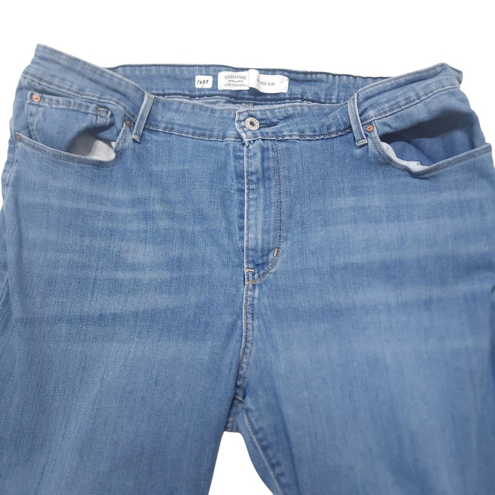 Signature‎ Levi Strauss Jeans Womens 22M Plus Mid Rise Stretch Denim 38x30